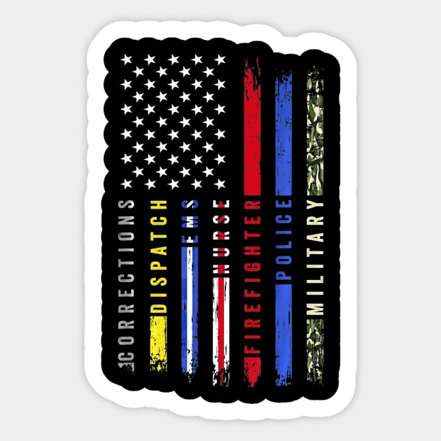 First Responders Hero Flag Nurse Ems Police Fire Military First Responders Hero Flag Nurse Ems